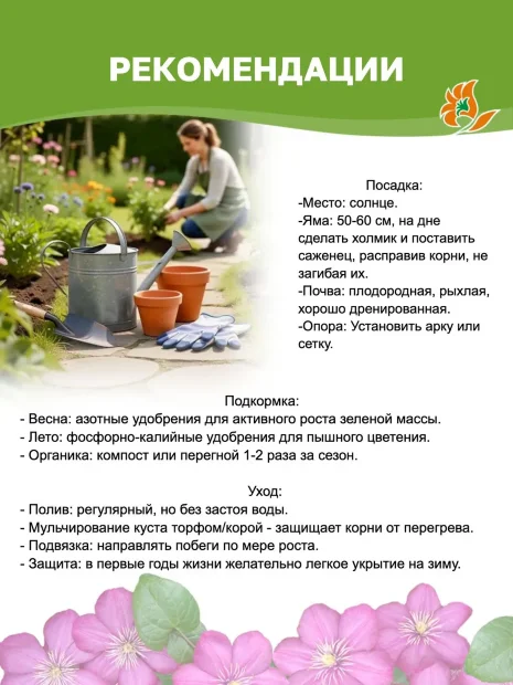 Клематис Инносент Блаш (крупноцветковый) саженцы 