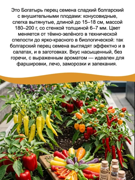 Перец сладкий Богатырь семена 