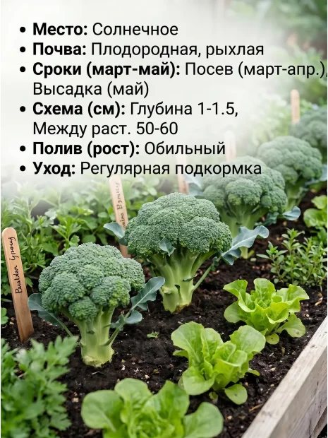Капуста Детский деликатес F1 (брокколи) семена 